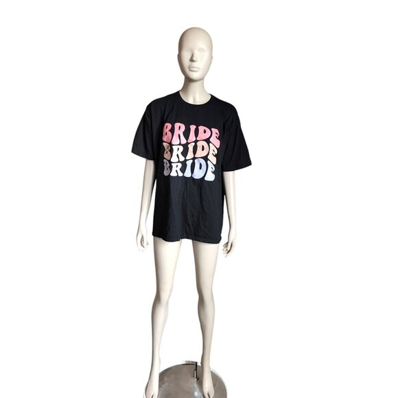 Black “Bride” Short Sleeve Top - Picture 1 of 5